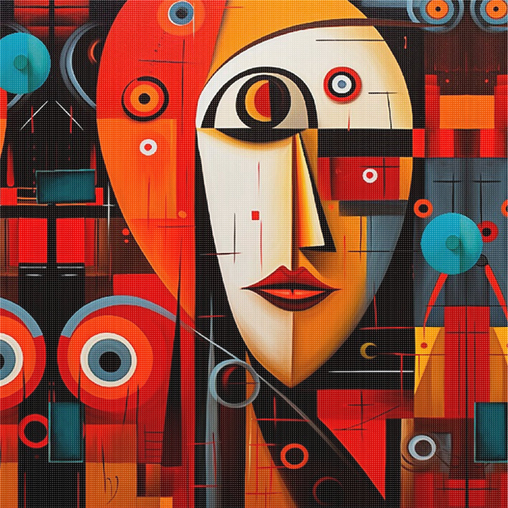 Abstract Figure Painting - 11CT Stamped Cross Stitch 40*40CM