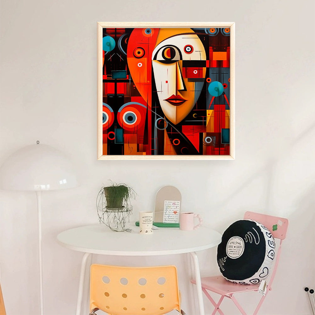 Abstract Figure Painting - 11CT Stamped Cross Stitch 40*40CM