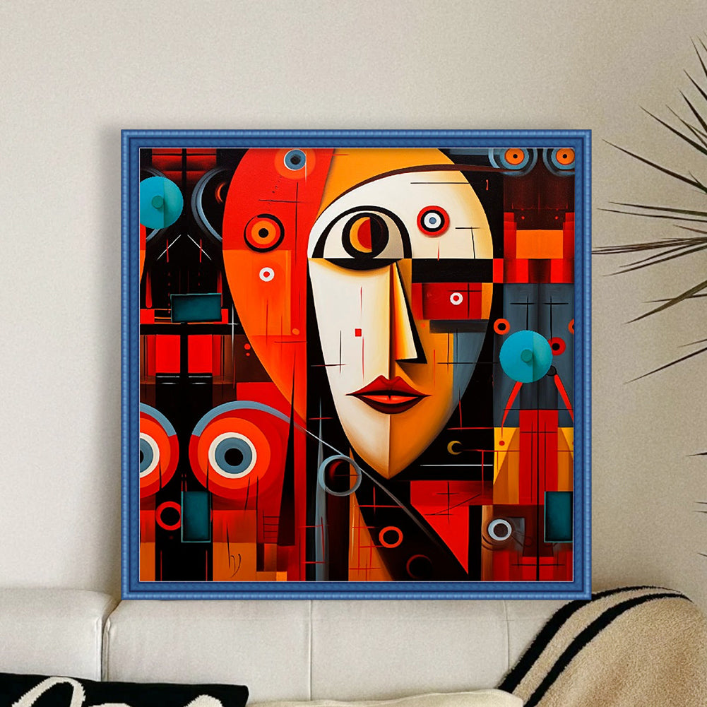 Abstract Figure Painting - 11CT Stamped Cross Stitch 40*40CM