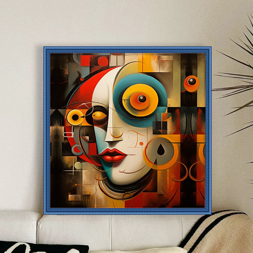 Abstract Figure Painting - 11CT Stamped Cross Stitch 40*40CM