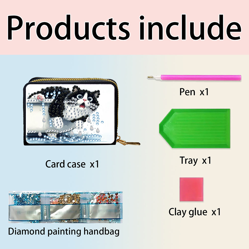 Diamond Painting Card Holder Coin Purse Diamond Art Wallet Pouch Gifts for Women
