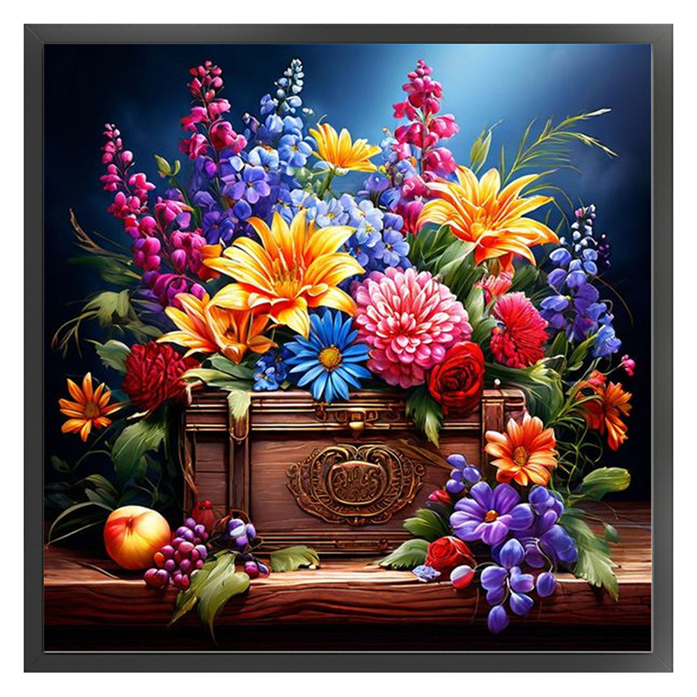 Vintage Flower Baskets - 11CT Stamped Cross Stitch 40*40CM