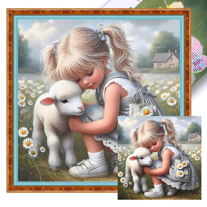 Lovely Girls - 11CT Stamped Cross Stitch 40*40CM