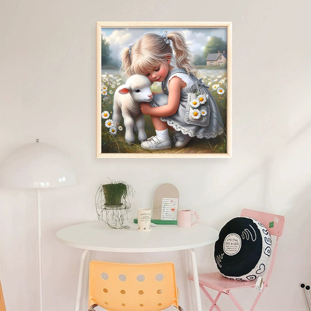Lovely Girls - 11CT Stamped Cross Stitch 40*40CM