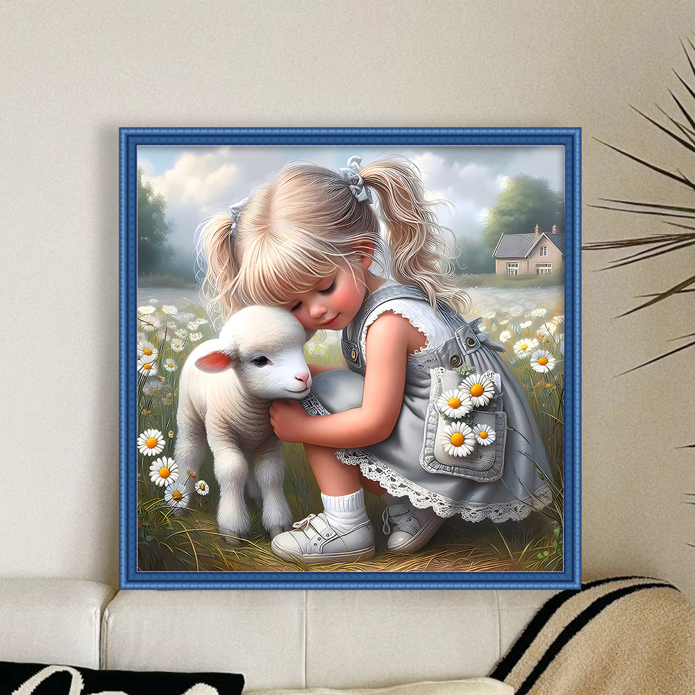 Lovely Girls - 11CT Stamped Cross Stitch 40*40CM