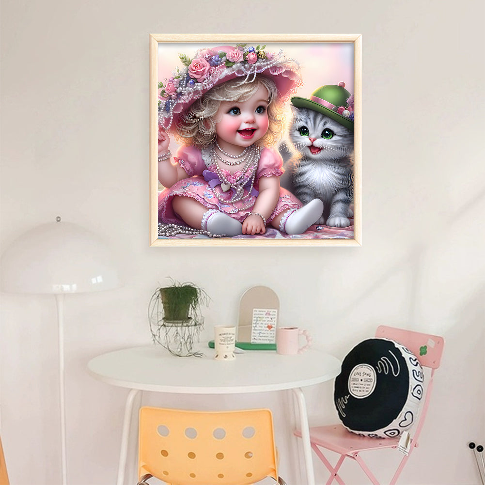 Lovely Girls - 11CT Stamped Cross Stitch 40*40CM