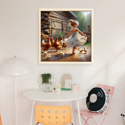 Lovely Girls - 11CT Stamped Cross Stitch 40*40CM