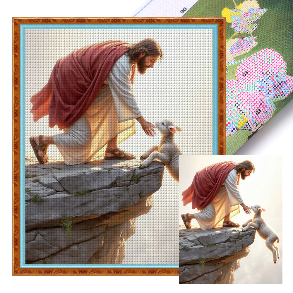 Jesus Saves - 11CT Stamped Cross Stitch 40*50CM
