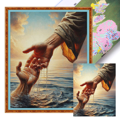 Jesus Saves - 11CT Stamped Cross Stitch 40*50CM