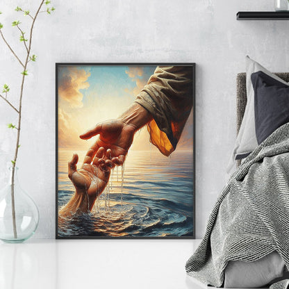 Jesus Saves - 11CT Stamped Cross Stitch 40*50CM