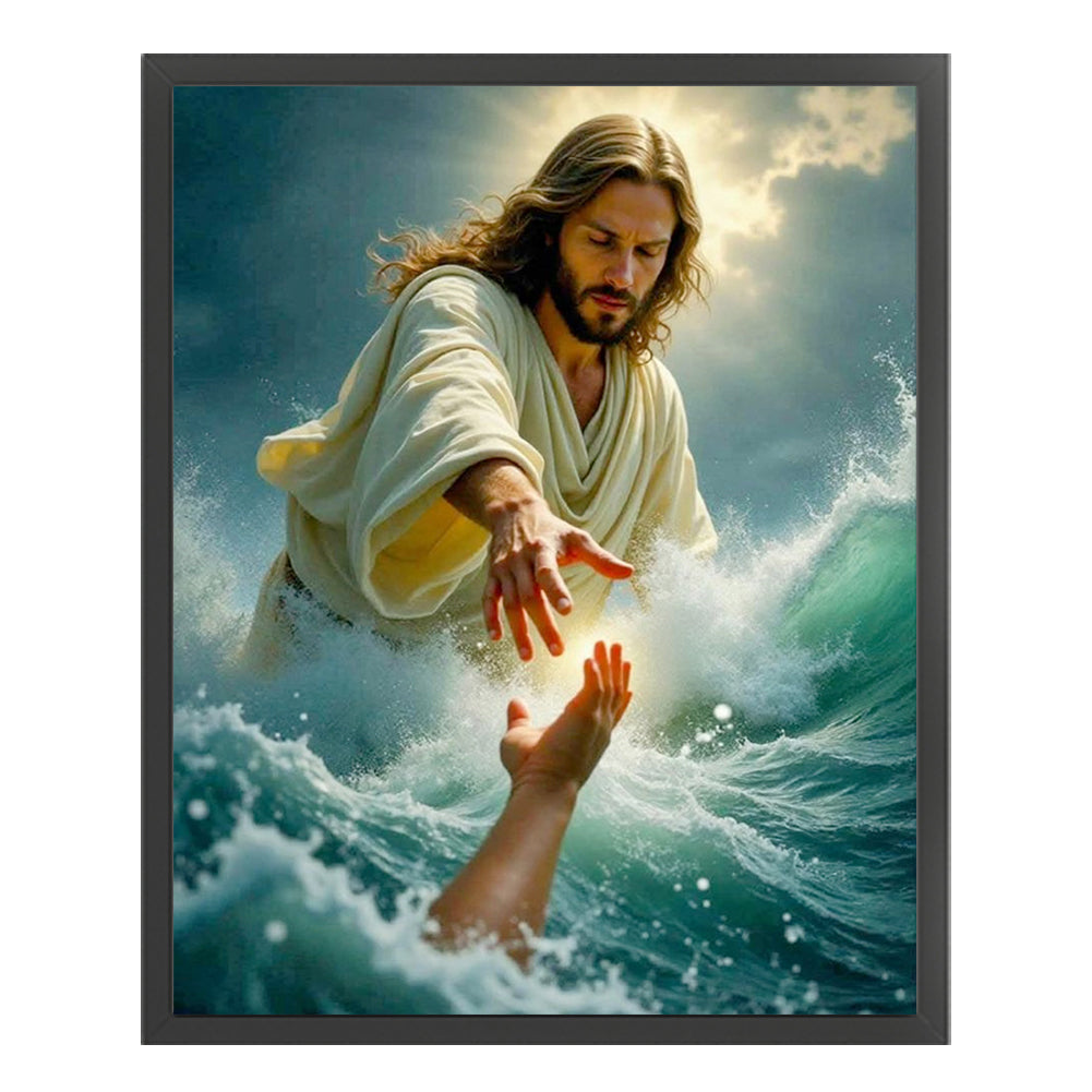 Jesus Saves - 11CT Stamped Cross Stitch 40*50CM