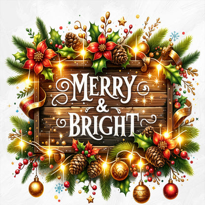 Christmas - 14CT Stamped Cross Stitch 50*50CM