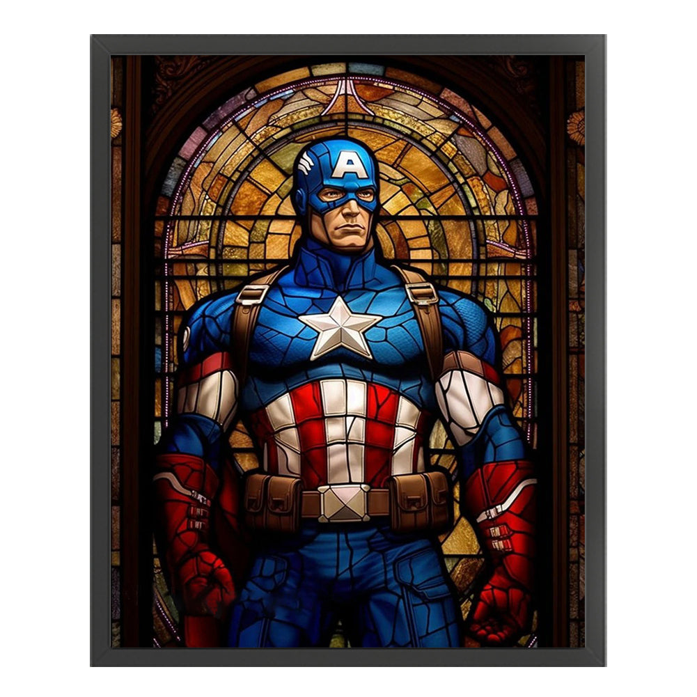 Captain America - 14CT Stamped Cross Stitch 50*60CM
