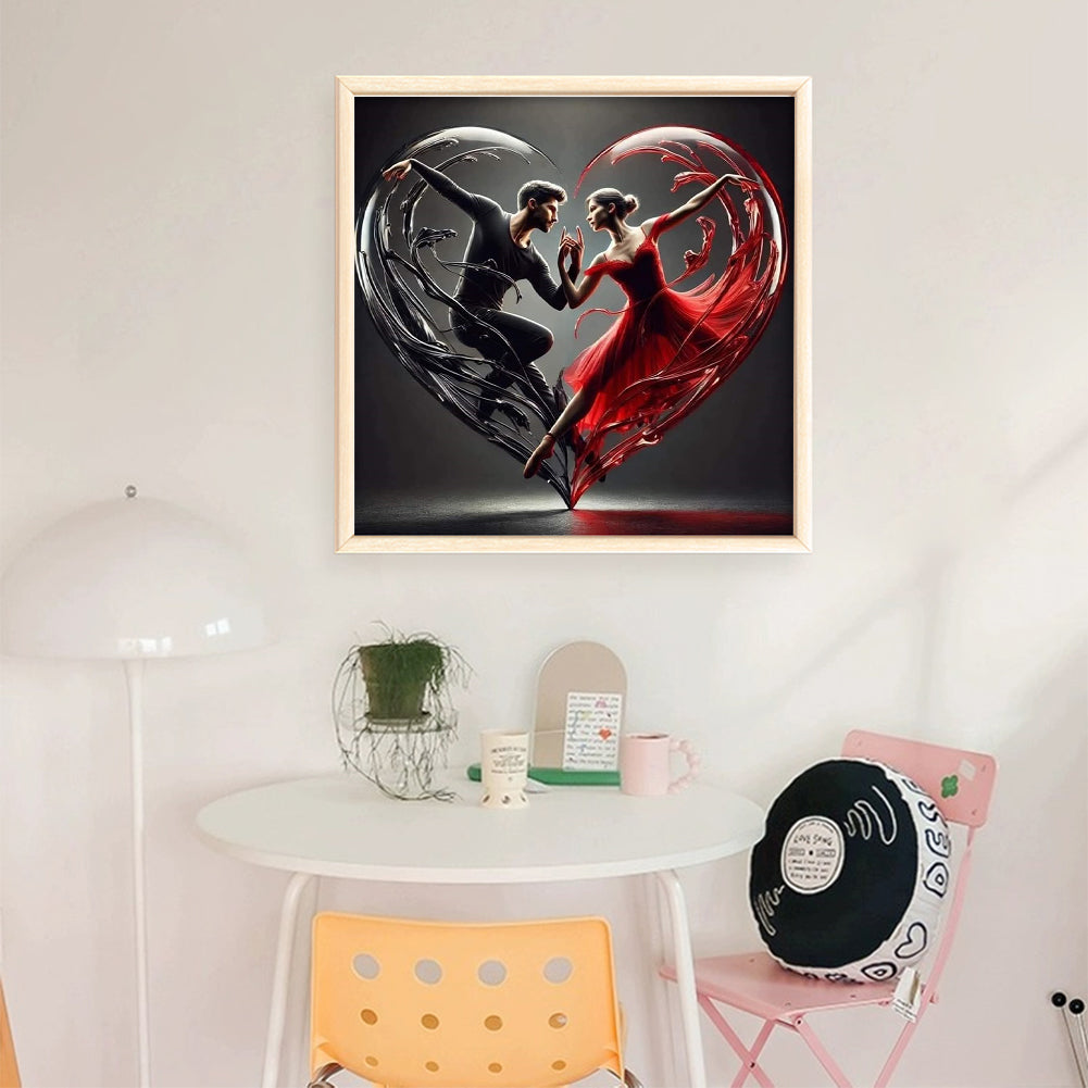 Red And Black - 11CT Stamped Cross Stitch 45*45CM