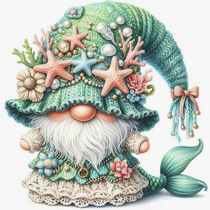 Mermaid Gnomes - 11CT Stamped Cross Stitch 40*40CM