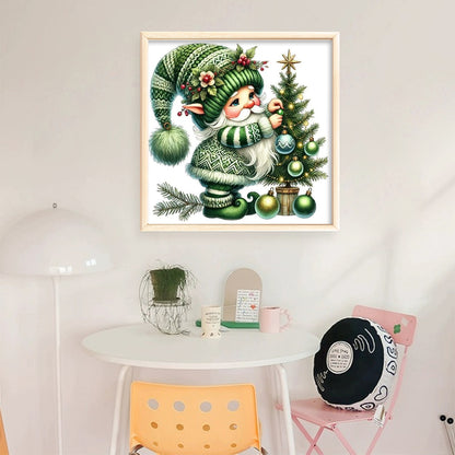 Christmas Tree Gnomes - 11CT Stamped Cross Stitch 40*40CM