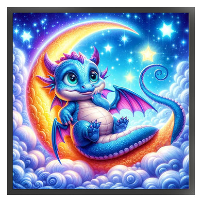 Stars And Moon Dragons - 11CT Stamped Cross Stitch 40*40CM
