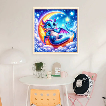 Stars And Moon Dragons - 11CT Stamped Cross Stitch 40*40CM