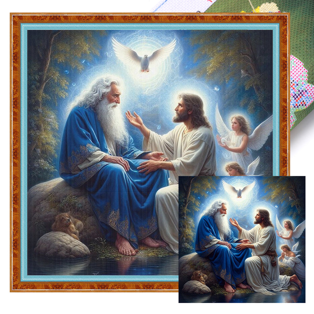 Jesus - 11CT Stamped Cross Stitch 45*45CM