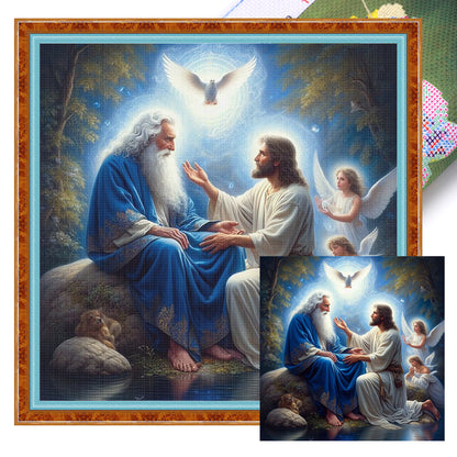 Jesus - 11CT Stamped Cross Stitch 45*45CM