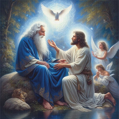 Jesus - 11CT Stamped Cross Stitch 45*45CM