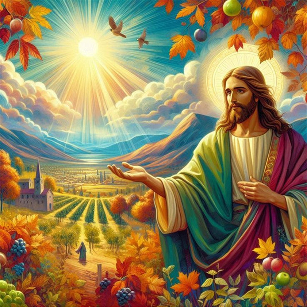 Jesus - 11CT Stamped Cross Stitch 45*45CM