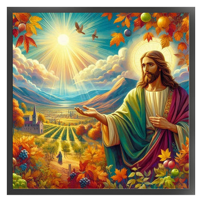 Jesus - 11CT Stamped Cross Stitch 45*45CM