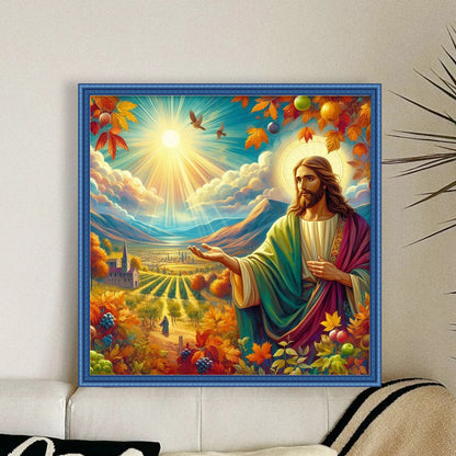 Jesus - 11CT Stamped Cross Stitch 45*45CM