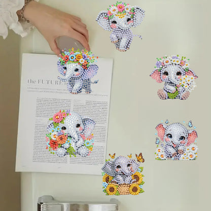 6Pcs Diamond Painting Refrigerator Magnets Diamond Art Kits for Adults Beginners