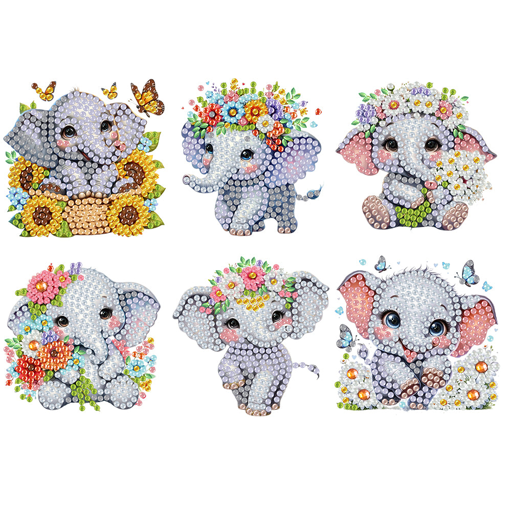 6Pcs Diamond Painting Refrigerator Magnets Diamond Art Kits for Adults Beginners