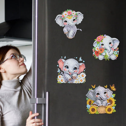 6Pcs Diamond Painting Refrigerator Magnets Diamond Art Kits for Adults Beginners