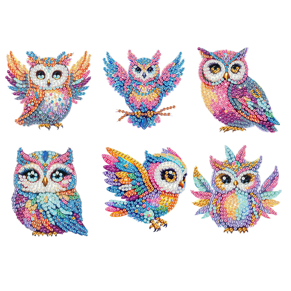 6Pcs Diamond Painting Refrigerator Magnets Diamond Art Kits for Adults Beginners