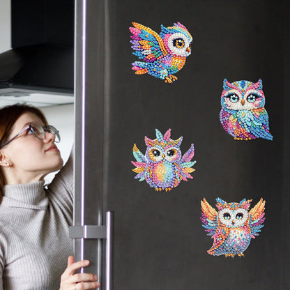 6Pcs Diamond Painting Refrigerator Magnets Diamond Art Kits for Adults Beginners