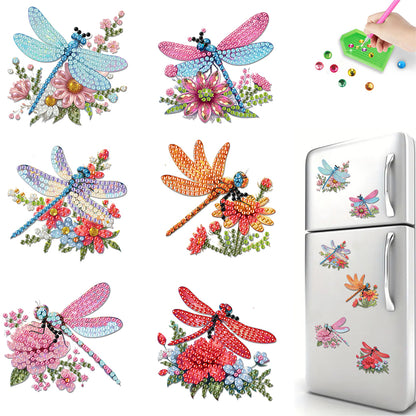 6Pcs Diamond Painting Refrigerator Magnets Diamond Art Kits for Adults Beginners