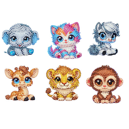 6Pcs Diamond Painting Refrigerator Magnets Diamond Art Kits for Adults Beginners