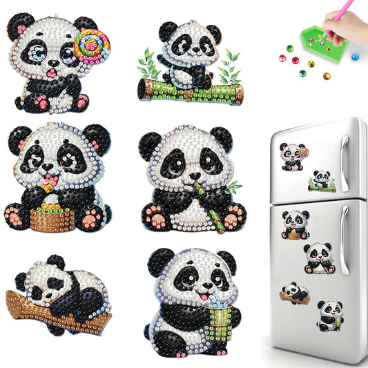 6Pcs Diamond Painting Refrigerator Magnets Diamond Art Kits for Adults Beginners