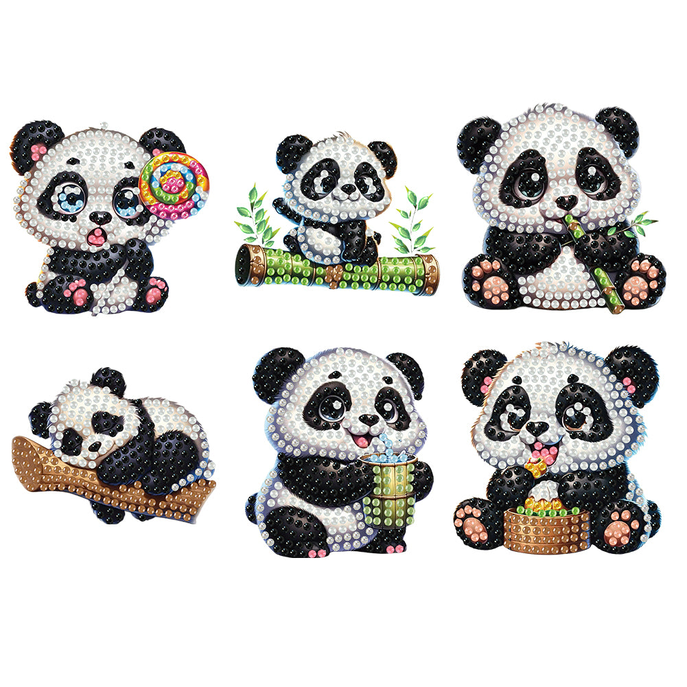 6Pcs Diamond Painting Refrigerator Magnets Diamond Art Kits for Adults Beginners