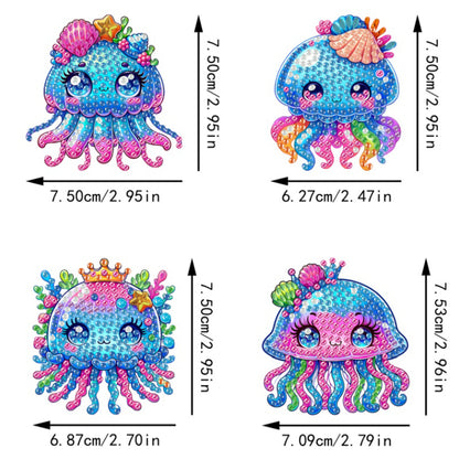 6Pcs Diamond Painting Refrigerator Magnets Diamond Art Kits for Adults Beginners