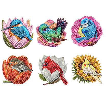 6Pcs Diamond Painting Refrigerator Magnets Diamond Art Kits for Adults Beginners