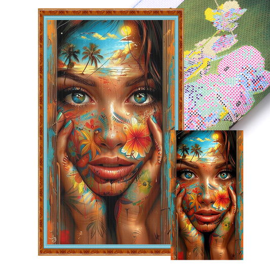Girls - 14CT Stamped Cross Stitch 40*70CM