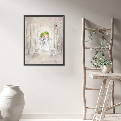 Angel Girl - Full AB Round Drill Diamond Painting 40*50CM