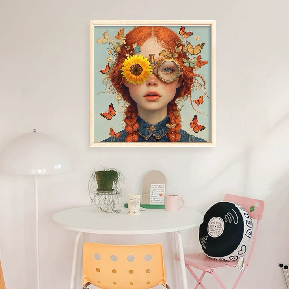 Butterfly Girls - 11CT Stamped Cross Stitch 50*50CM