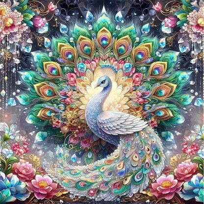 Peacocks - 11CT Stamped Cross Stitch 50*50CM