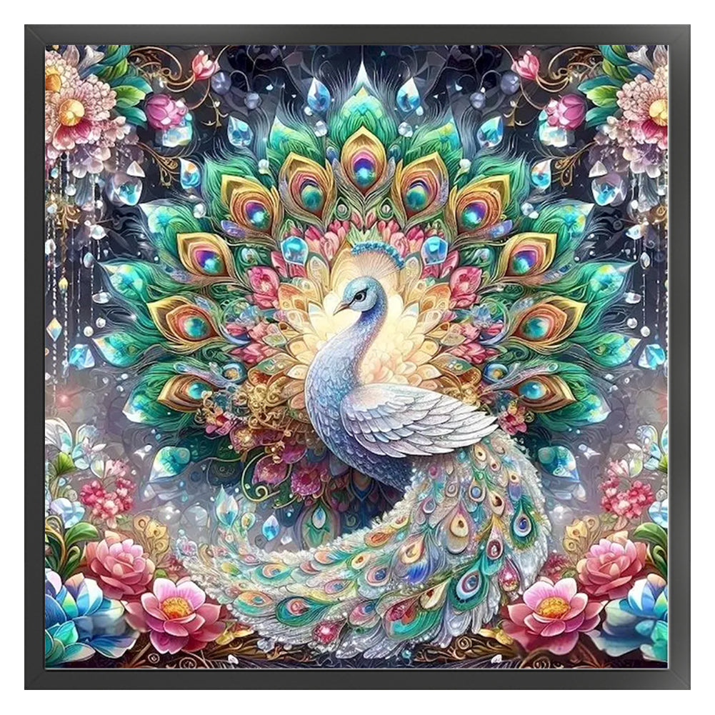 Peacocks - 11CT Stamped Cross Stitch 50*50CM