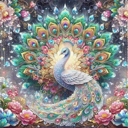 Peacocks - 11CT Stamped Cross Stitch 50*50CM