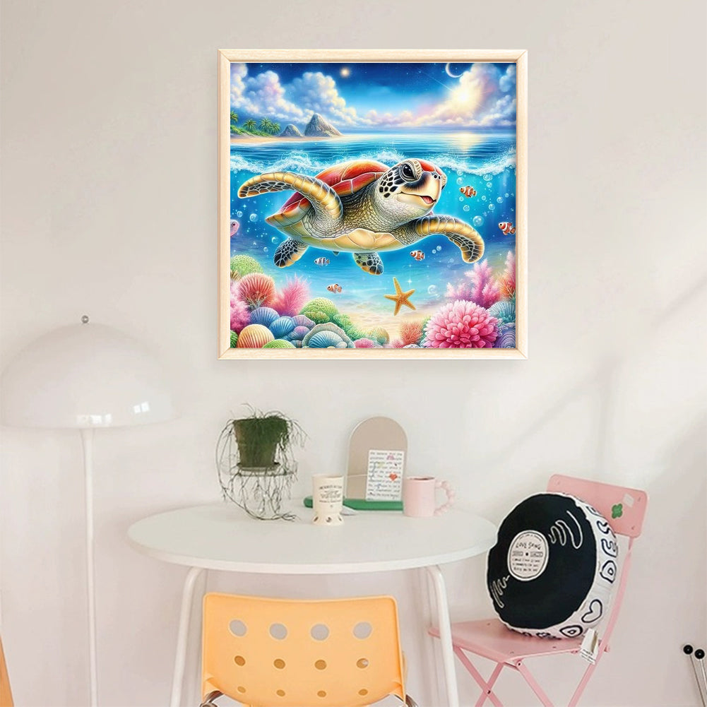 Seascape In Teacups - 11CT Stamped Cross Stitch 40*40CM