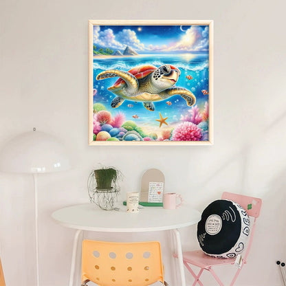 Seascape In Teacups - 11CT Stamped Cross Stitch 40*40CM
