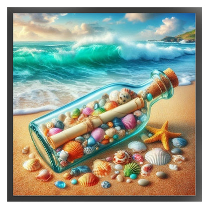 Sheep Drifting Bottles - 11CT Stamped Cross Stitch 40*40CM