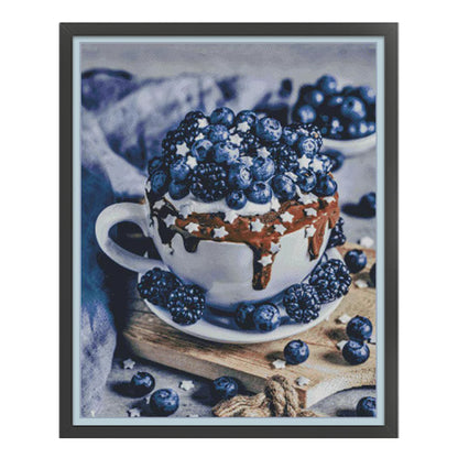 Raspberry Frappuccinos - 14CT Stamped Cross Stitch 65*80CM(Fairy Brand)