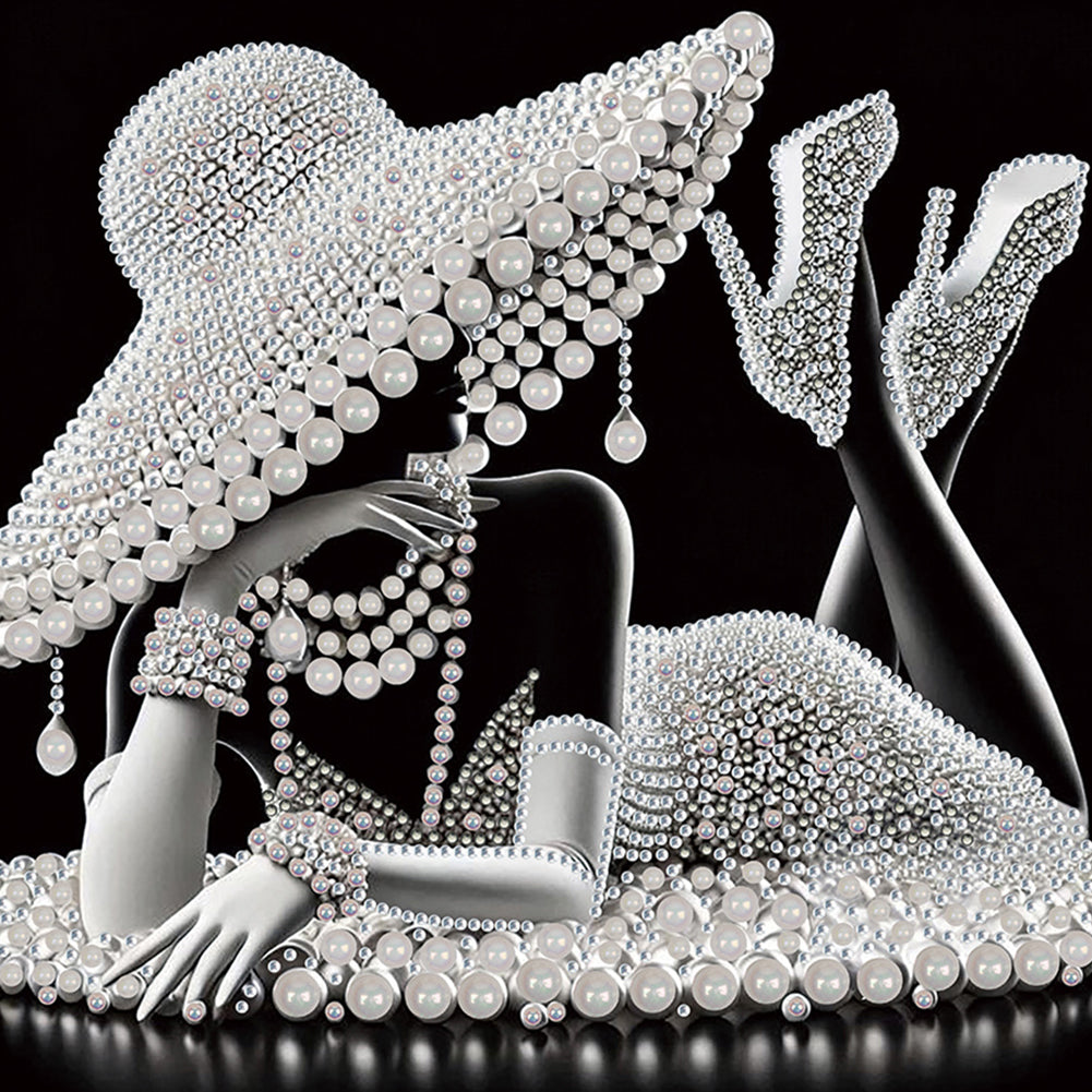 4 Pcs Elegant Lady - Special Shaped Drill Diamond Painting 30*30CM